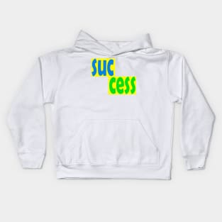 design "success" text green Kids Hoodie